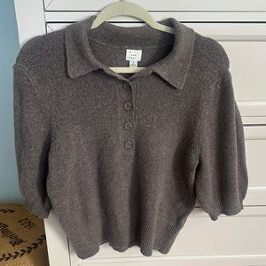 Like new A New Day Brown Button-Up Knit Sweater